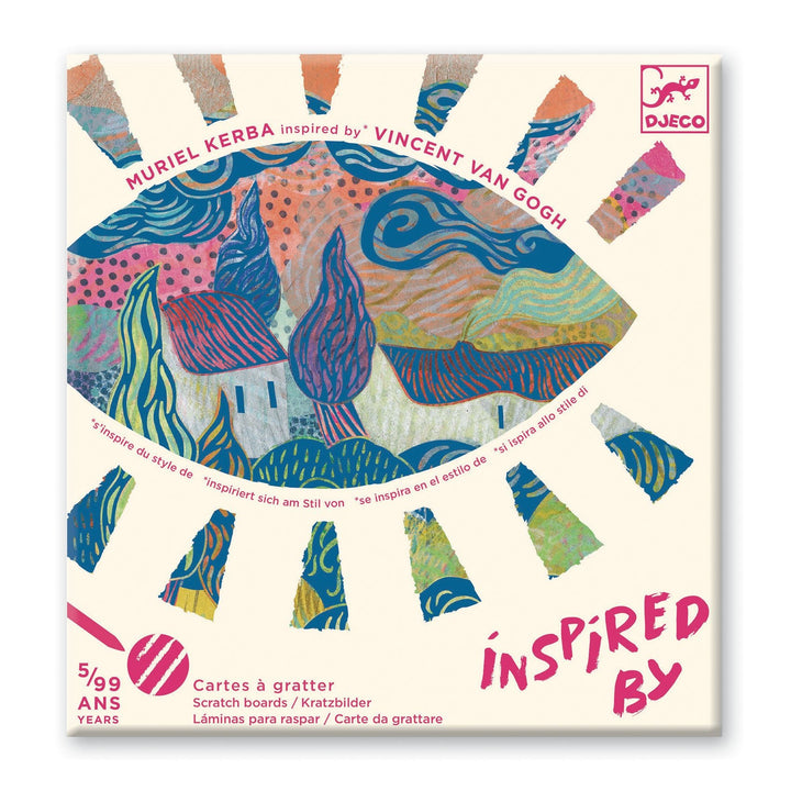 Djeco | Create with Scratch Boards | Inspired by | Vincent van Gogh | 5 - 99 jaar - Kleine Eland