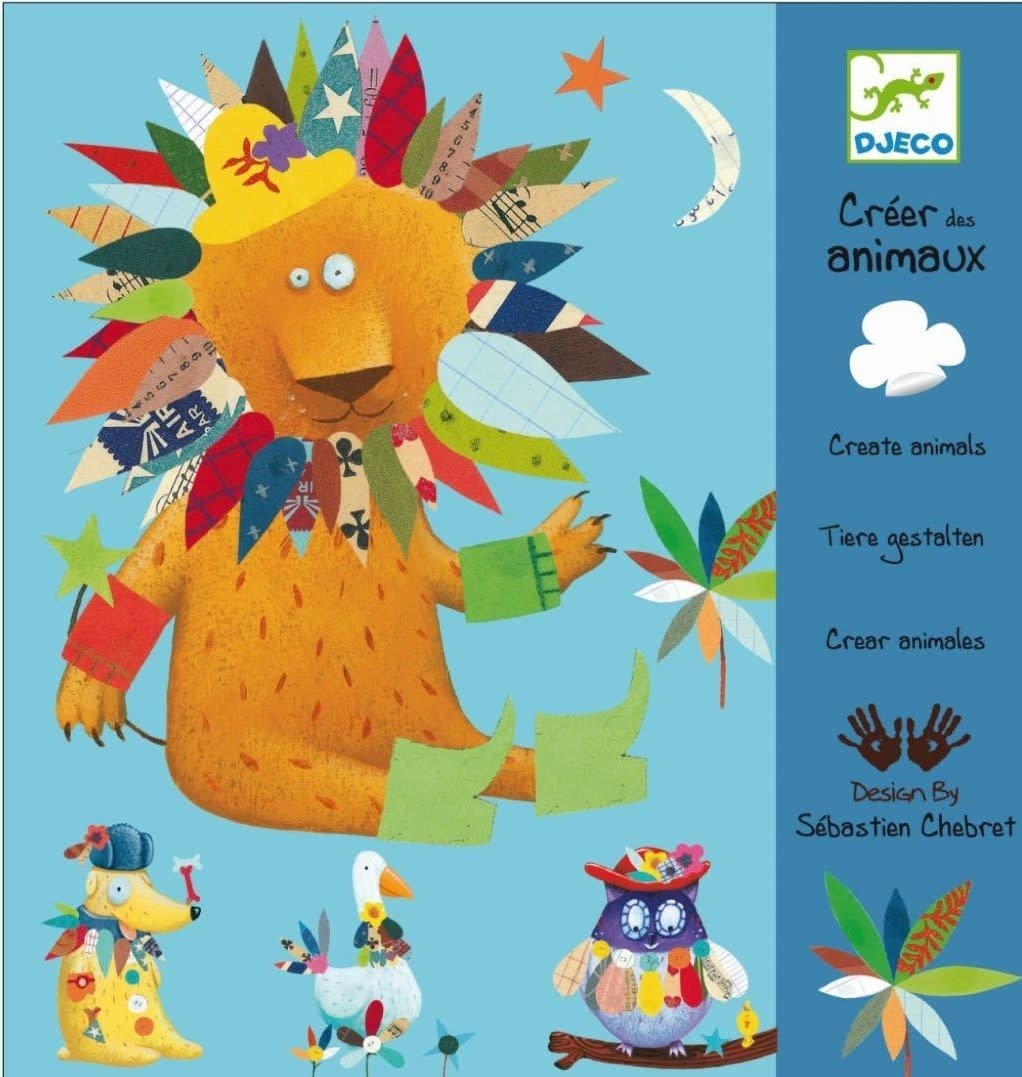 Djeco | Create With Stickers | Create Animals | 3 - 6 jaar - Kleine Eland