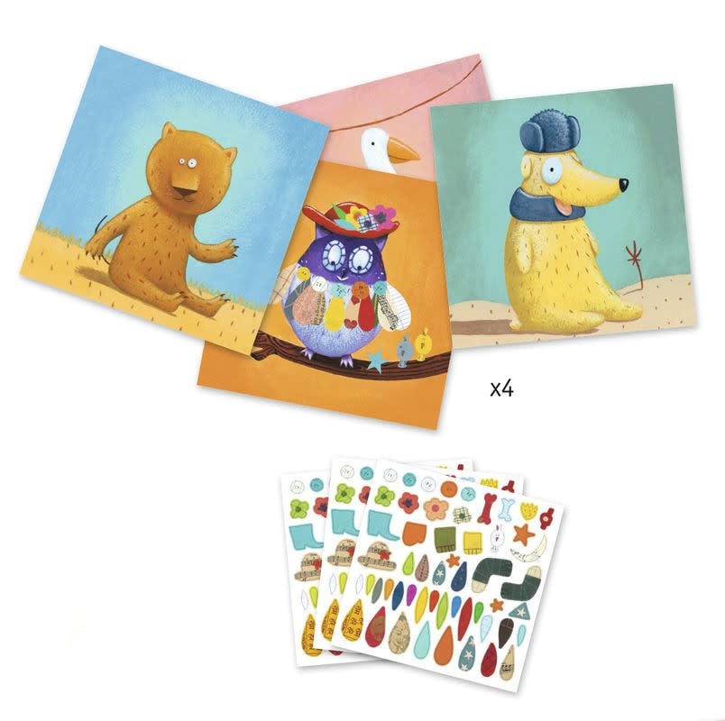 Djeco | Create With Stickers | Create Animals | 3 - 6 jaar - Kleine Eland