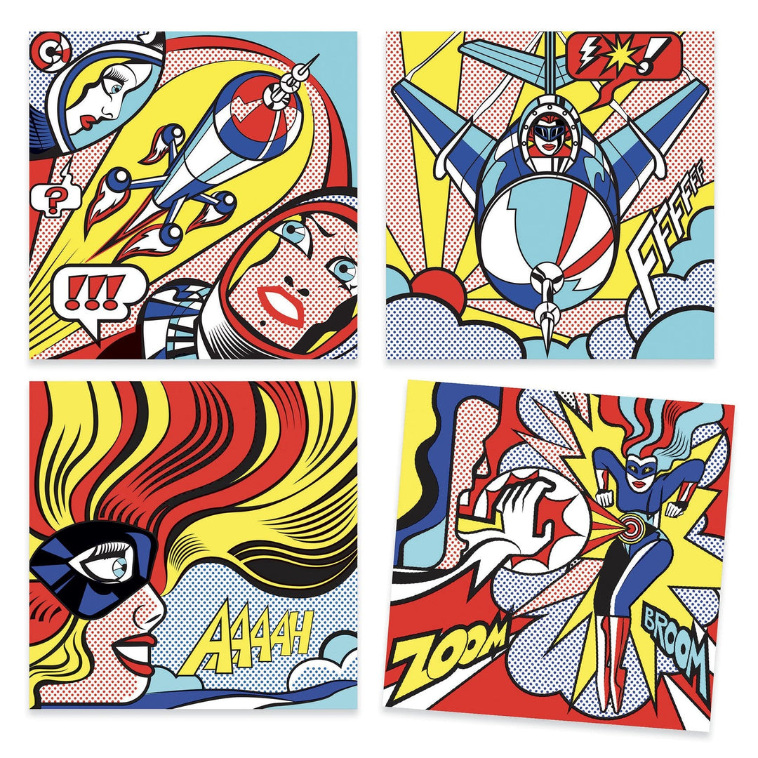 Djeco | Create with Stickers | Inspired by | Roy Lichtenstein | 7 - 99 jaar - Kleine Eland