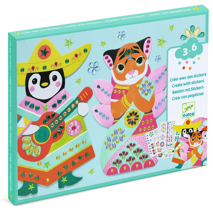 Djeco | Create With Stickers | Rhinestones | 3 - 6 jaar - Kleine Eland