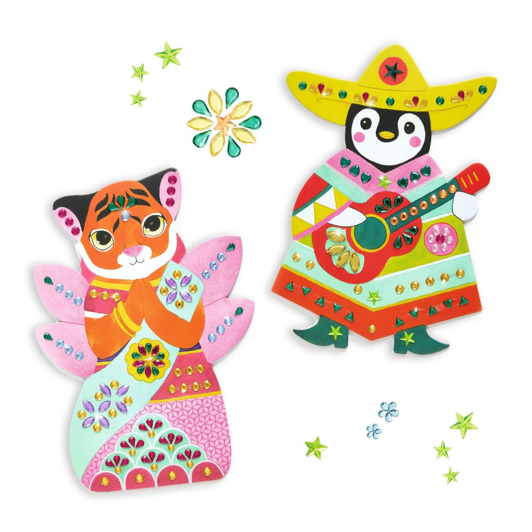 Djeco | Create With Stickers | Rhinestones | 3 - 6 jaar - Kleine Eland