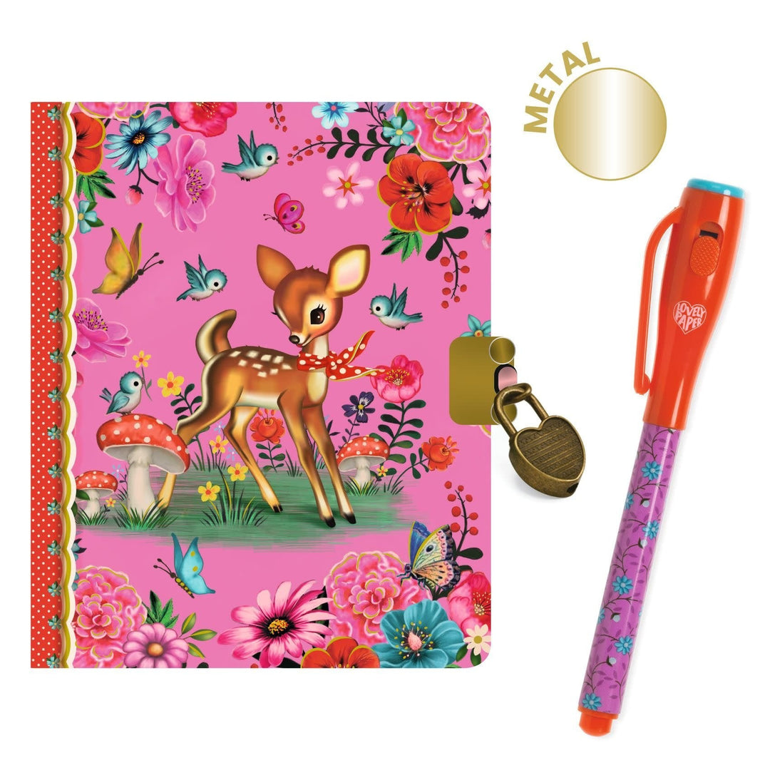 Djeco | Dagboekje met Geheimschriftpen | 13,5 cm | Fiona | 8+ - Kleine Eland