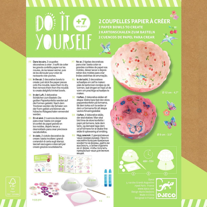 Djeco | Do it Yourself | 2 paper bowls to create | In the air | 7+ - Kleine Eland