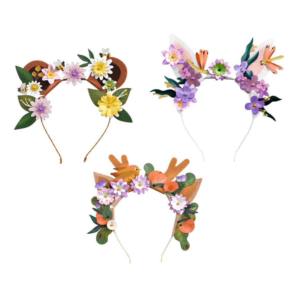 Djeco | Do it Yourself | 3 Headbands | Flower Friends | 6+ - Kleine Eland
