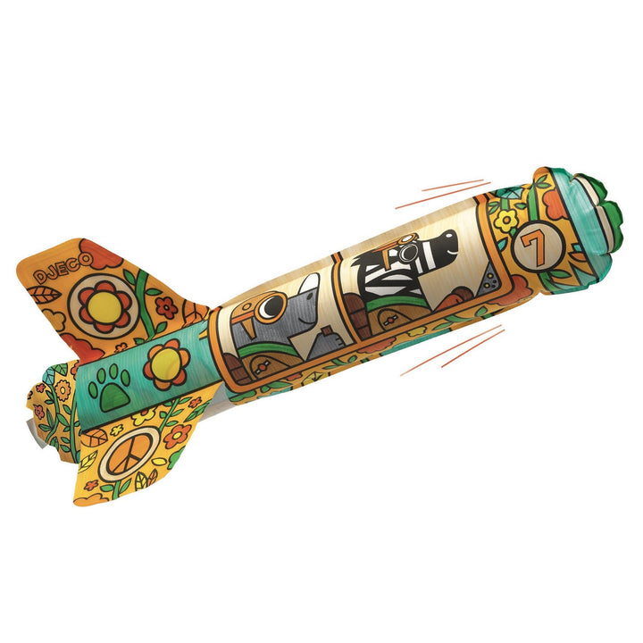 Djeco | Do it Yourself | Three Rocket Ships to Color In | To the Sky | 4 - 8 jaar - Kleine Eland