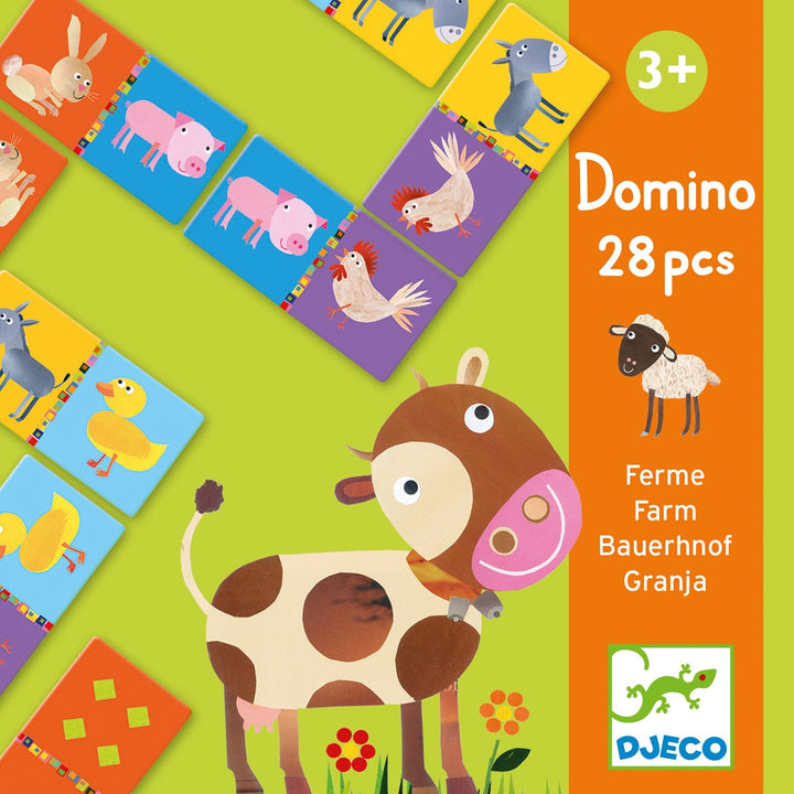 Djeco | Domino | Farm | 28 delig | 3+ - Kleine Eland