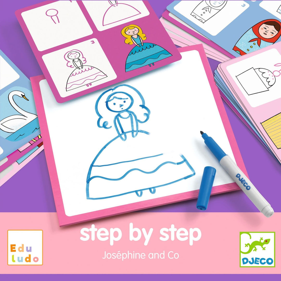 Djeco | Eduludo | Drawing Step by Step | Joséphine & Co | 4 - 6 jaar - Kleine Eland