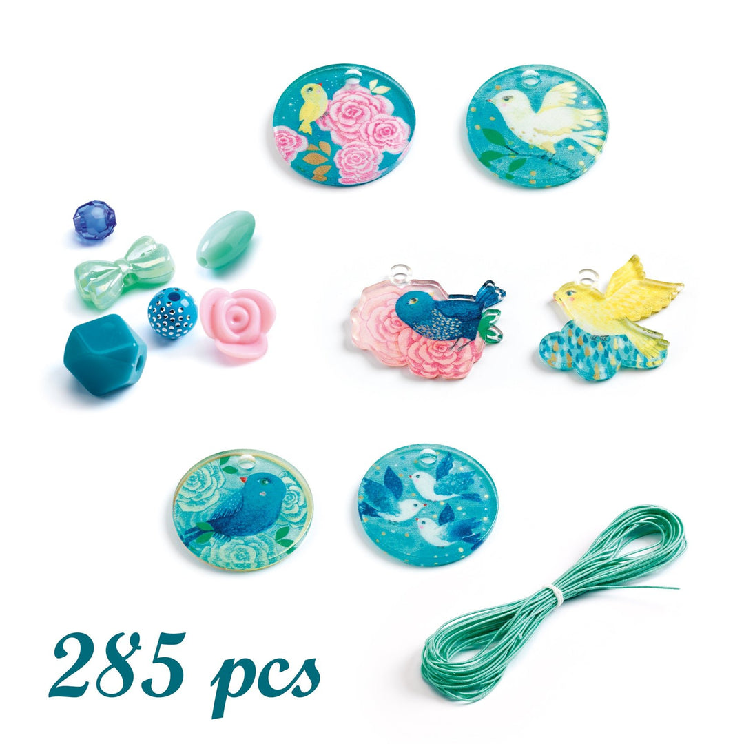 Djeco | Fancy Beads | Birds | Acrylkralen | 6-10 jaar - Kleine Eland