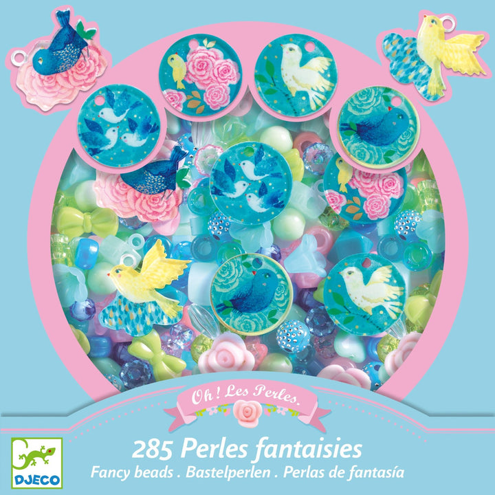 Djeco | Fancy Beads | Birds | Acrylkralen | 6-10 jaar - Kleine Eland