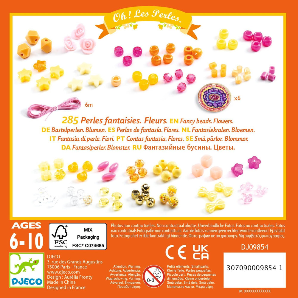 Djeco | Fancy Beads | Flowers | Acrylkralen | 6-10 jaar - Kleine Eland