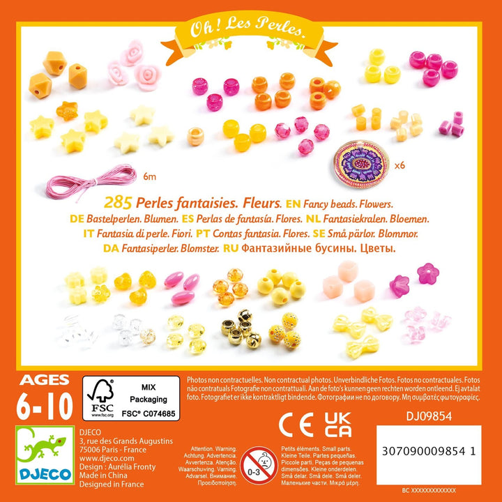 Djeco | Fancy Beads | Flowers | Acrylkralen | 6-10 jaar - Kleine Eland