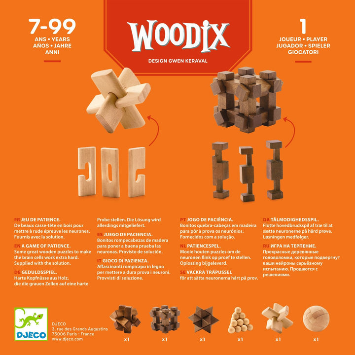Djeco | Geduldspel | Woodix | 7 - 99 jaar - Kleine Eland