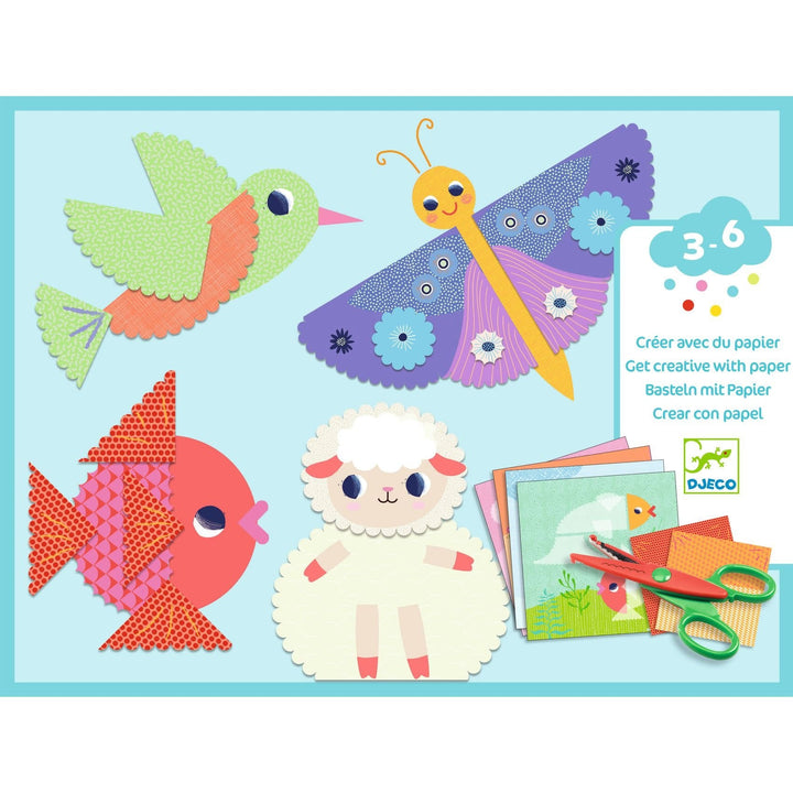 Djeco | Get Creative With Paper | Knippen | Kreukels | 3 - 6 jaar - Kleine Eland