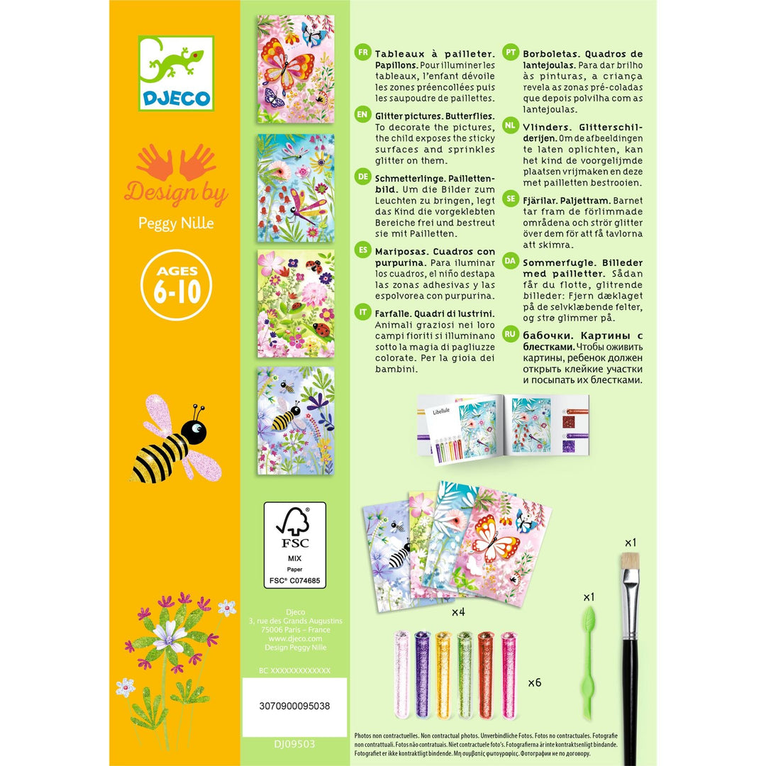Djeco | Glitterschilderijen | Glitter Butterflies | Vlinders | 7-13 jaar - Kleine Eland