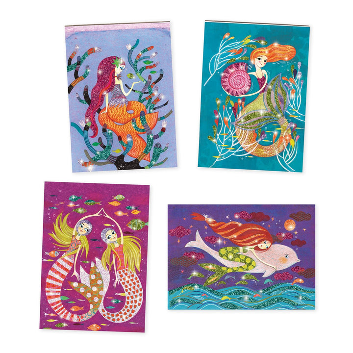 Djeco | Glitterschilderijen | Mermaids Lights | Zeemeerminnen | 6-10 jaar - Kleine Eland