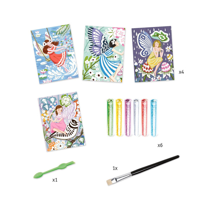 Djeco | Glitterschilderijen | The Gentle Life of Fairies | Feeën | 6-10 jaar - Kleine Eland