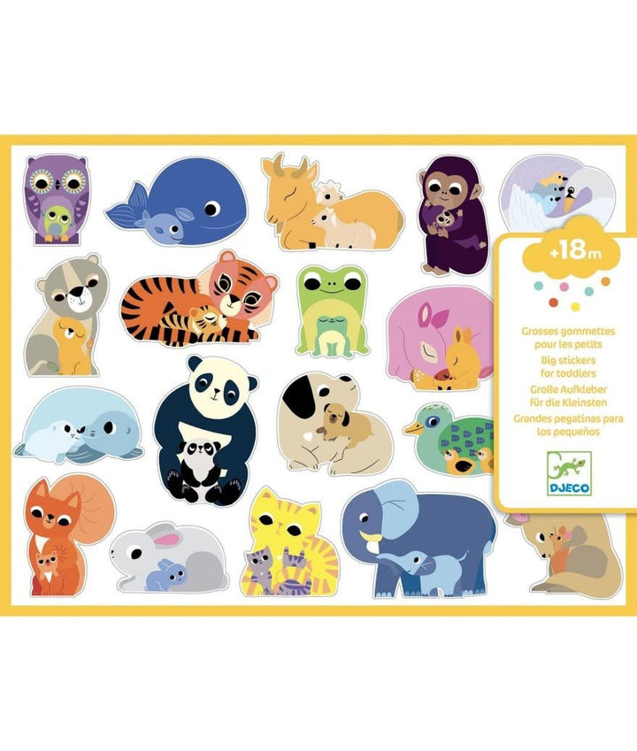 Djeco | Grote Stickers voor Kleintjes | +18 mnd - Kleine Eland