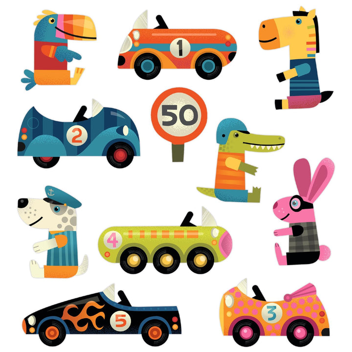 Djeco | Herbruikbare Stickers | Cars | Auto’s | +18 maanden - Kleine Eland