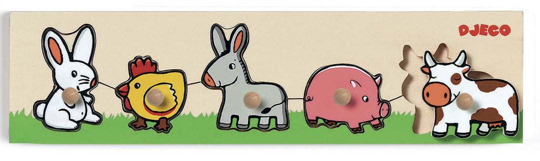 Djeco | Houten Knoppuzzel | Farm'n'co | 1+ - Kleine Eland