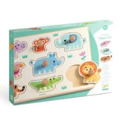Djeco | Houten Knoppuzzel | Hippo&