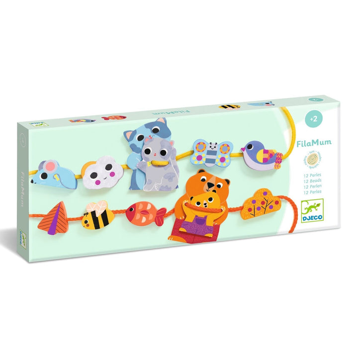 Djeco| Houten Kralen | 14 delig | FilaMum | 2+ - Kleine Eland