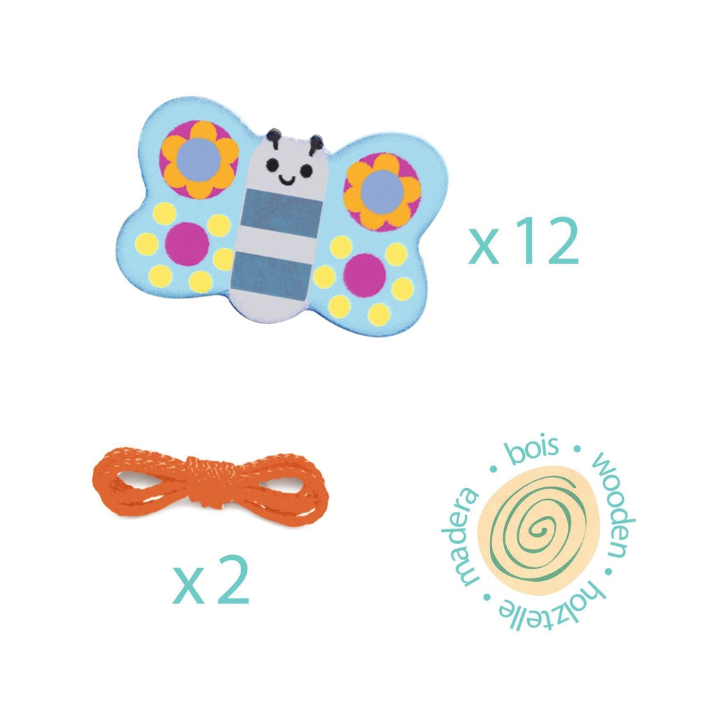 Djeco| Houten Kralen | 14 delig | FilaMum | 2+ - Kleine Eland