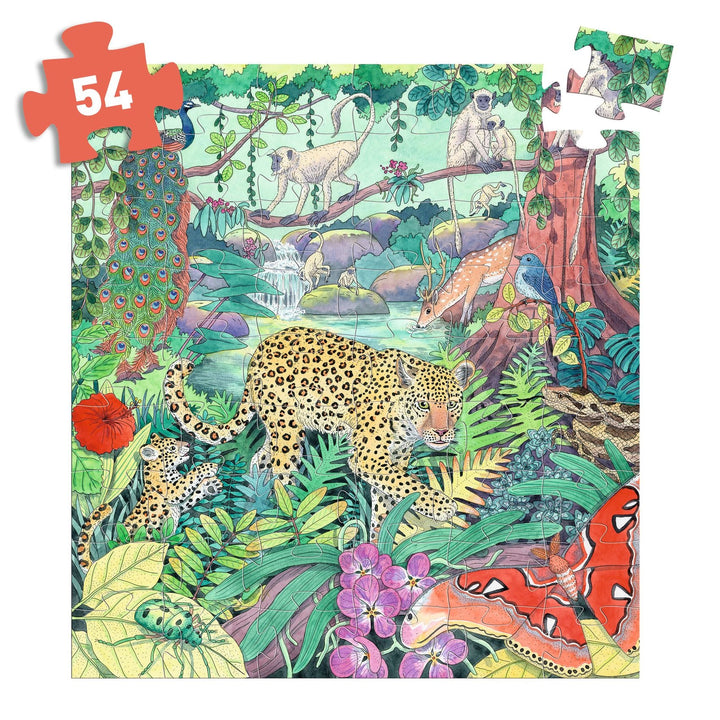 Djeco | Indiase Jungle | Puzzel 54 stukjes | 5+ - Kleine Eland