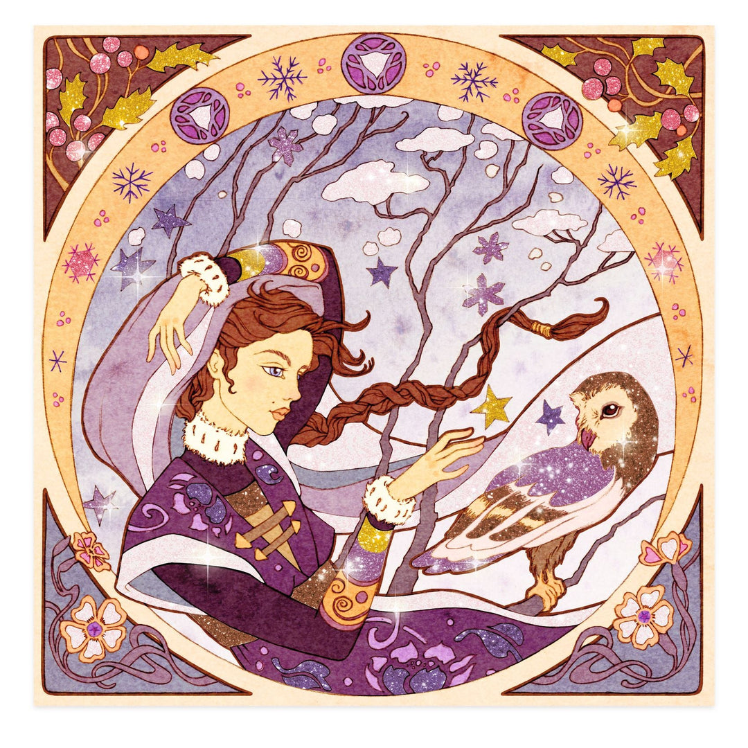 Djeco | Inspired by Mucha | Divine | Glitterschilderen | 7+ - Kleine Eland