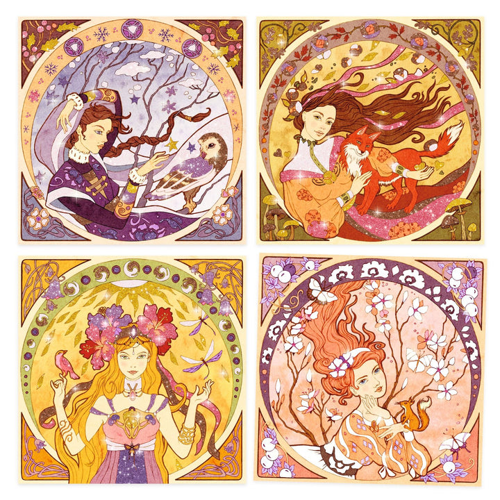 Djeco | Inspired by Mucha | Divine | Glitterschilderen | 7+ - Kleine Eland