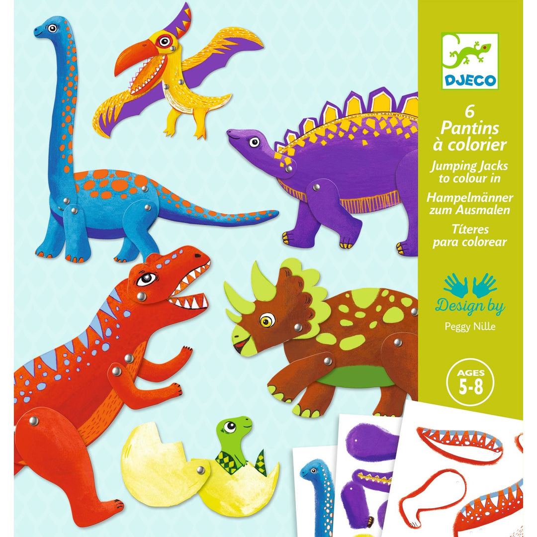 Djeco | Jumping Jacks | Dinos | Dinosauruspoppen | 5-8 jaar - Kleine Eland