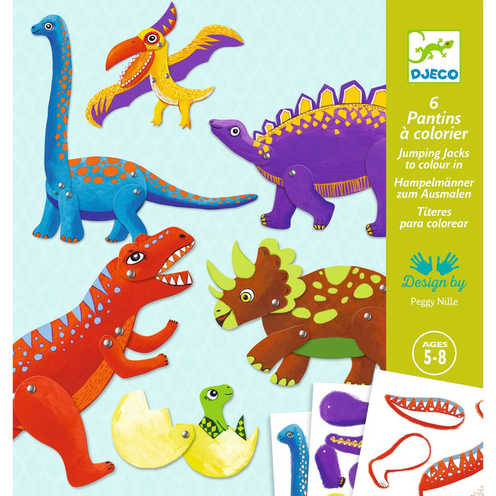 Djeco | Jumping Jacks | Dinos | Dinosauruspoppen | 5-8 jaar - Kleine Eland