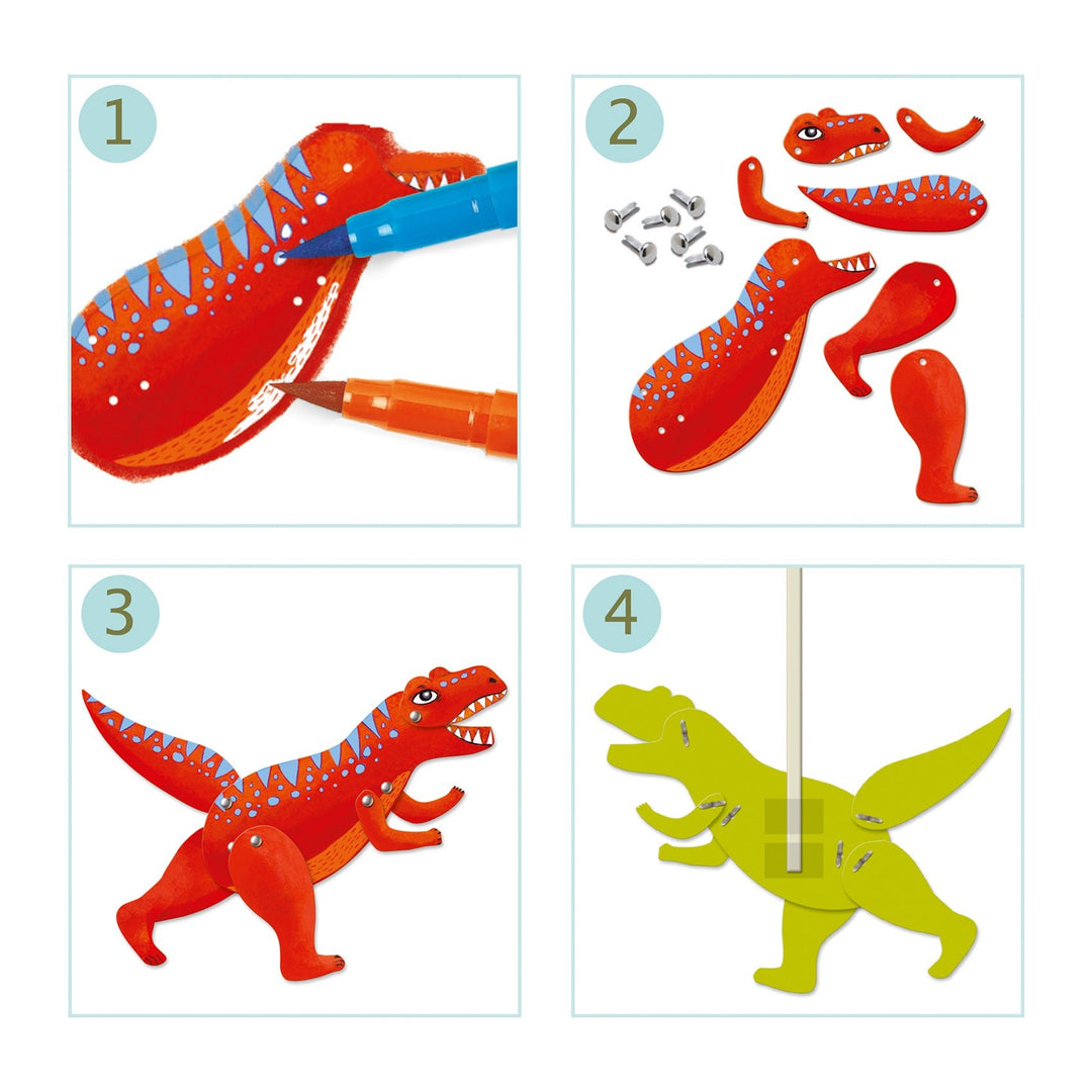 Djeco | Jumping Jacks | Dinos | Dinosauruspoppen | 5-8 jaar - Kleine Eland