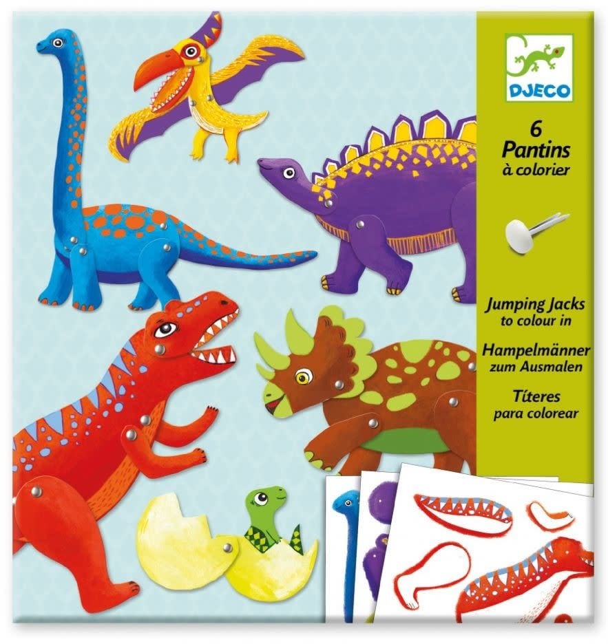 Djeco | Jumping Jacks | Dinosaurus | 6 delig | 6 - 9 jaar - Kleine Eland