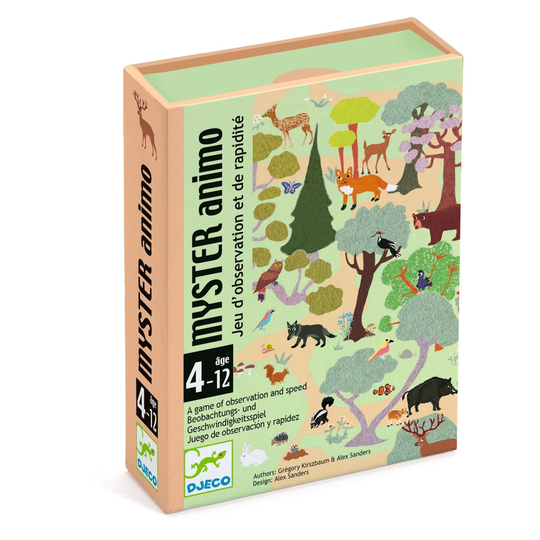 Djeco | Kaartspel | Observatie - en Snelheidsspel | Myster Animo | 54 delig | 4 - 12 jaar - Kleine Eland