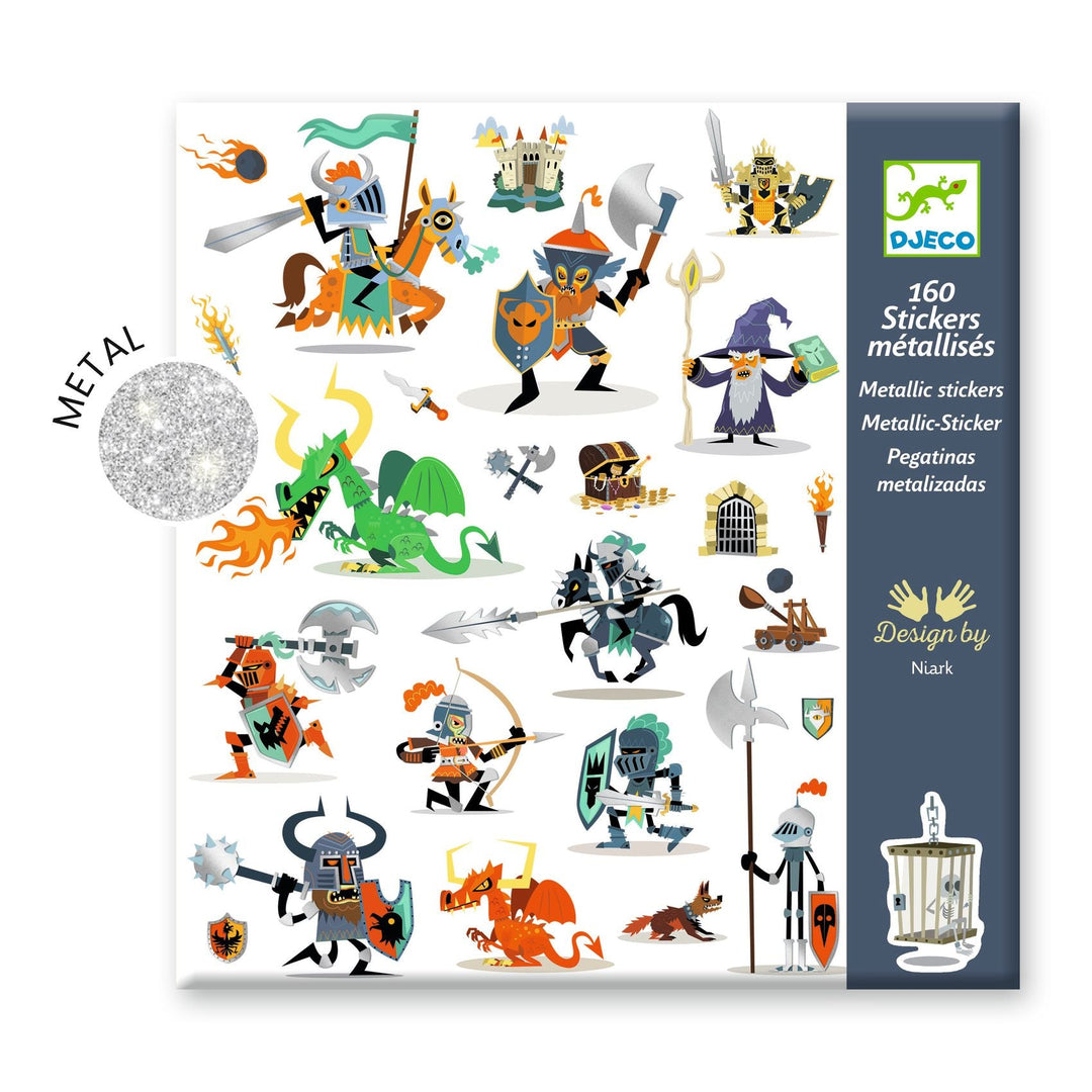 Djeco | Les Petits Cadeaux des Grands | Stickervellen Ridders | 4+ - Kleine Eland