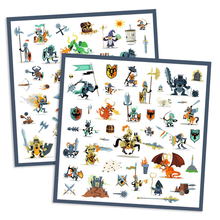 Djeco | Les Petits Cadeaux des Grands | Stickervellen Ridders | 4+ - Kleine Eland