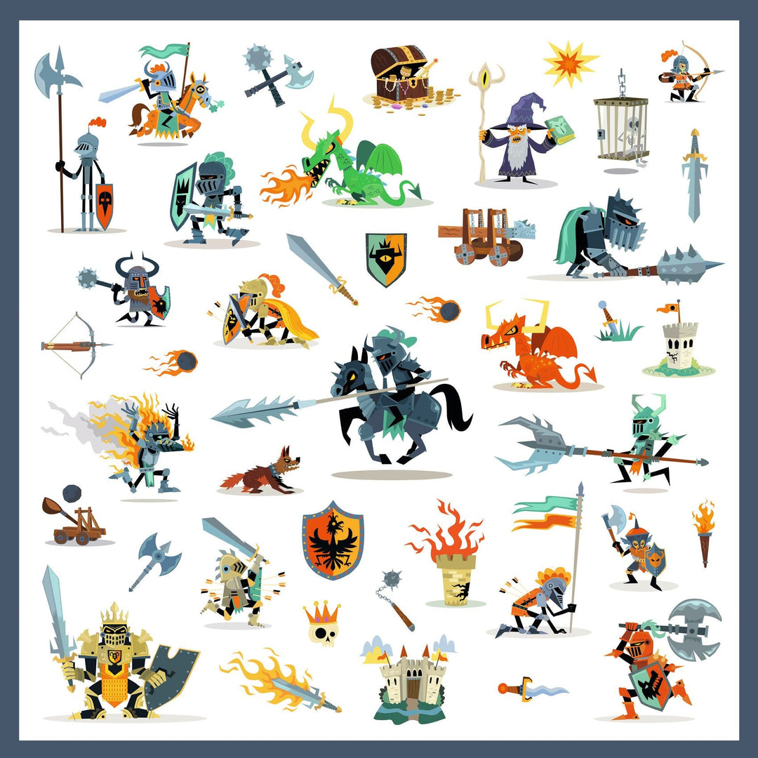 Djeco | Les Petits Cadeaux des Grands | Stickervellen Ridders | 4+ - Kleine Eland