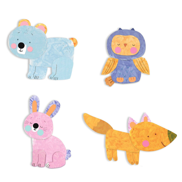 Djeco | Les Petits | Kliederen | Vingerverf Dieren | +18 mnd - Kleine Eland