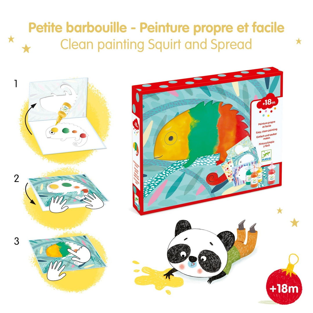Djeco | Les Petits | Small Scribbling | Knoeivrij Schilderen | +18 mnd - Kleine Eland