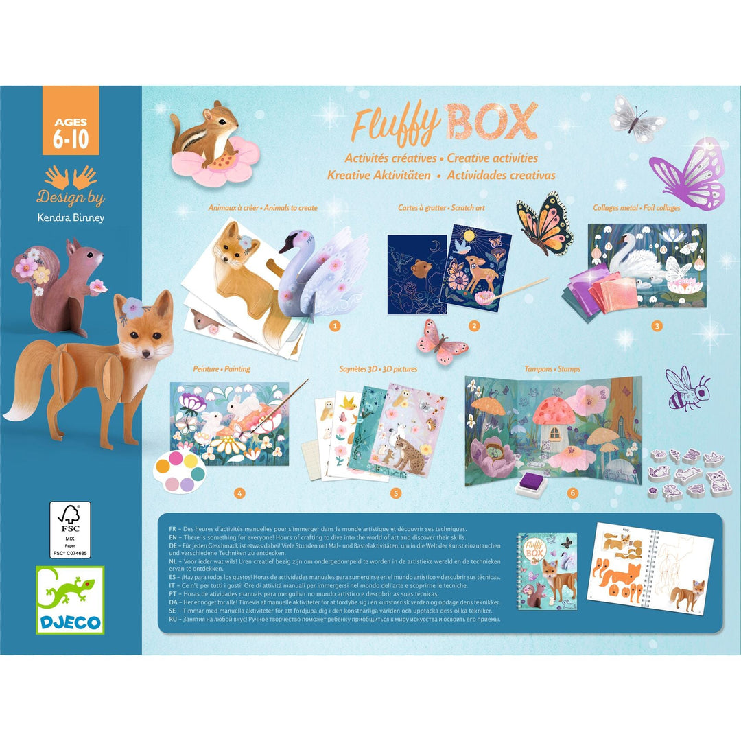 Djeco | Les Plus Grands | Fluffy Box | 6 Creatieve Activiteiten | 6+ - Kleine Eland