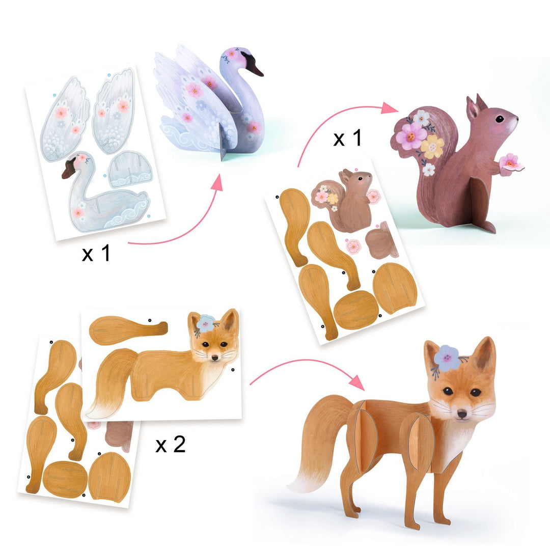Djeco | Les Plus Grands | Fluffy Box | 6 Creatieve Activiteiten | 6+ - Kleine Eland