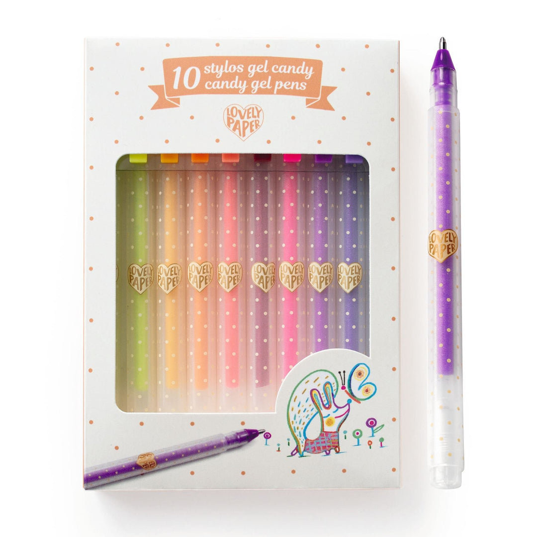 Djeco | Lovely Paper | 10 Candy Gelpennen | 6+ - Kleine Eland