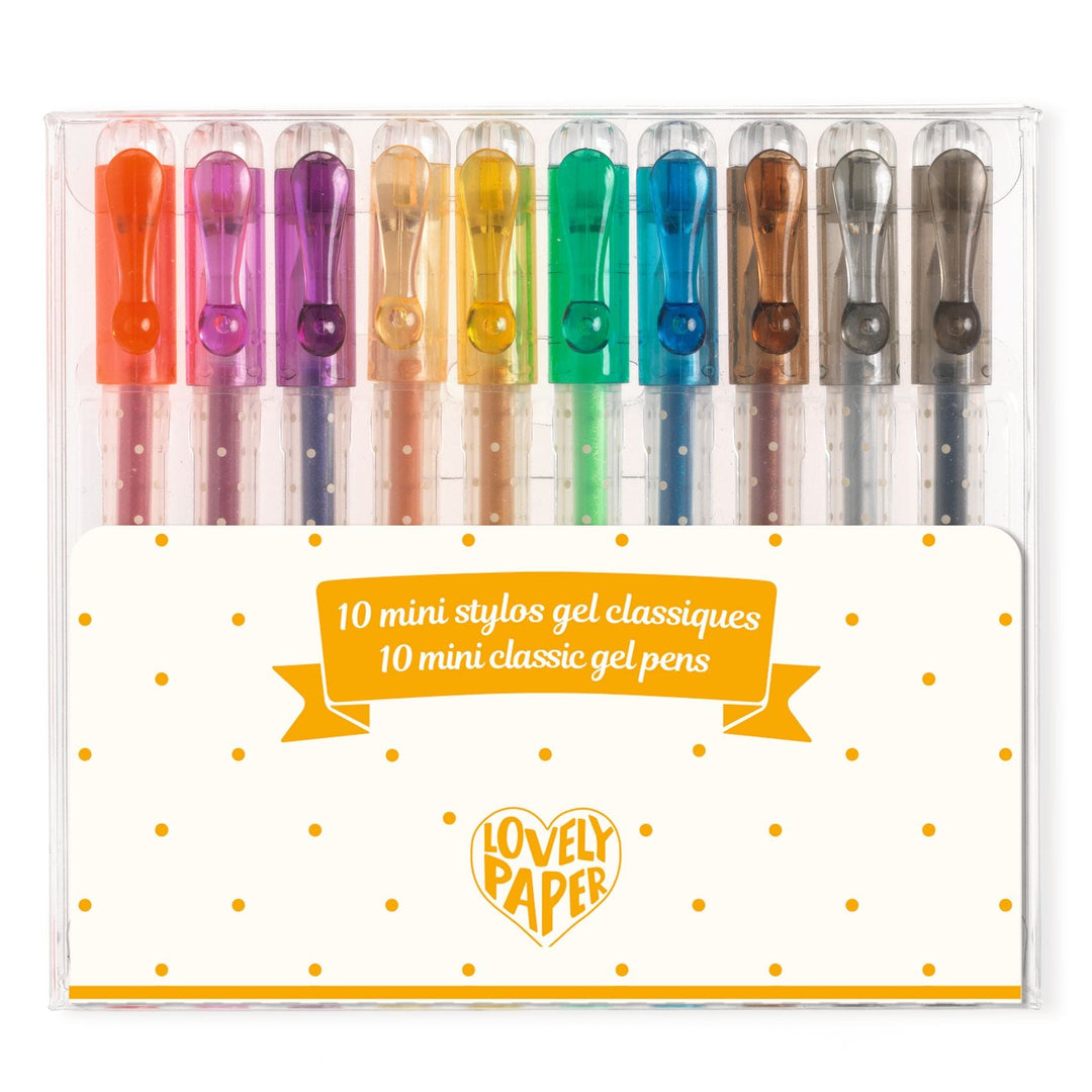 Djeco | Lovely Paper | 10 Mini Klassieke Gelpennen | 6+ - Kleine Eland
