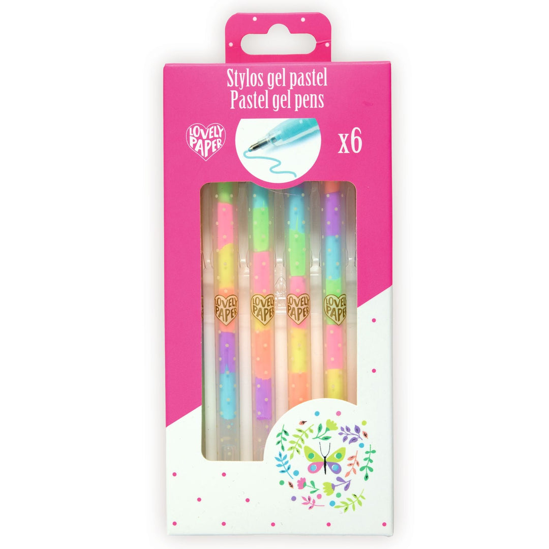Djeco | Lovely Paper | 6 Regenboog Gelpennen | 6+ - Kleine Eland