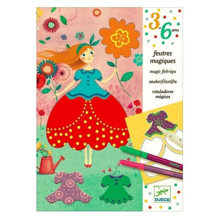 Djeco | Magische Viltstiften | Marie's Pretty Dresses | 3 - 6 jaar - Kleine Eland
