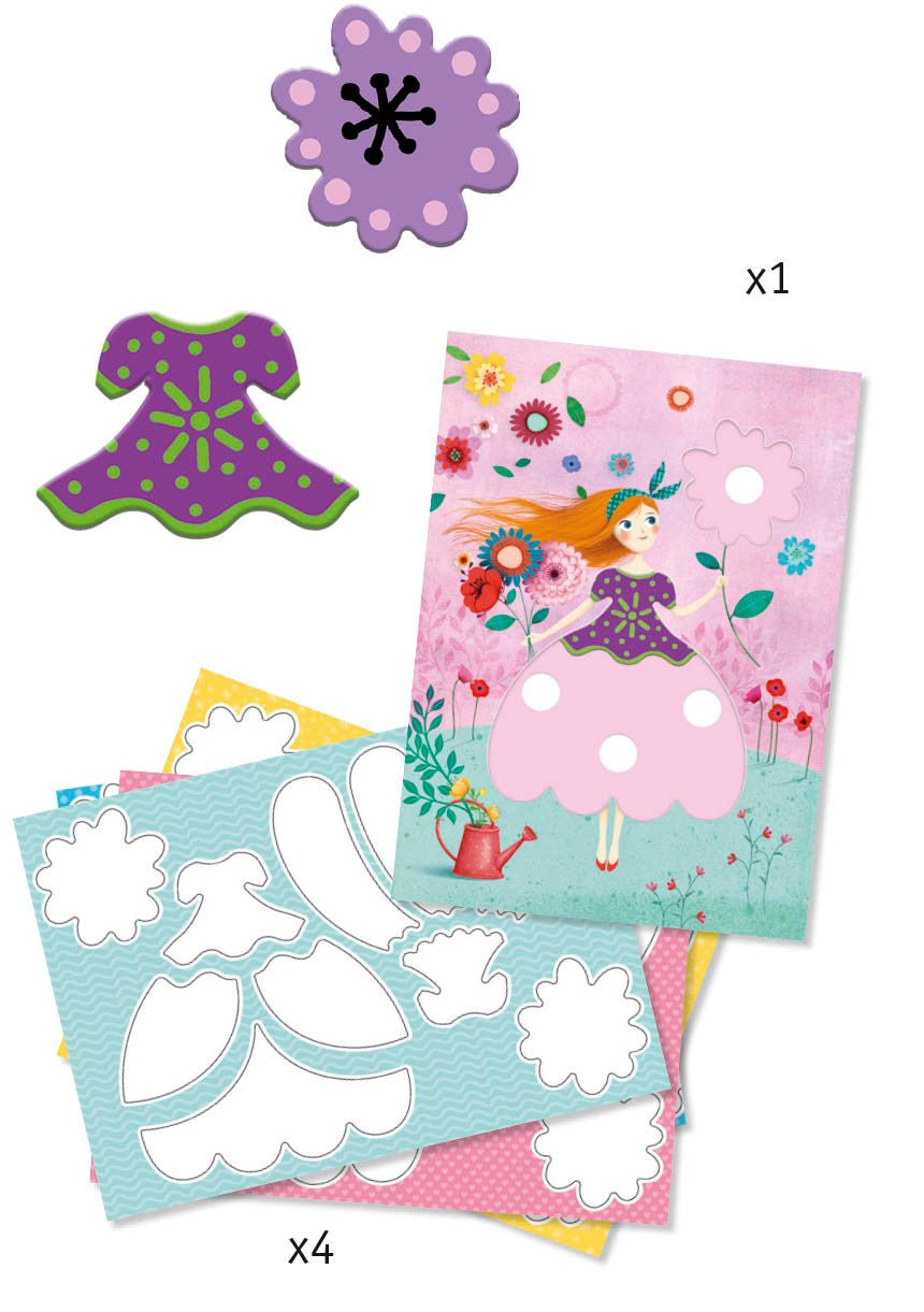 Djeco | Magische Viltstiften | Marie's Pretty Dresses | 3 - 6 jaar - Kleine Eland