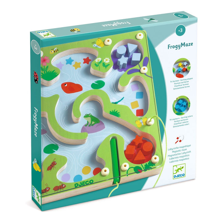 Djeco | Magnetisch Houten Doolhof | FrogyMaze | 22,5 cm | +18 mnd - Kleine Eland