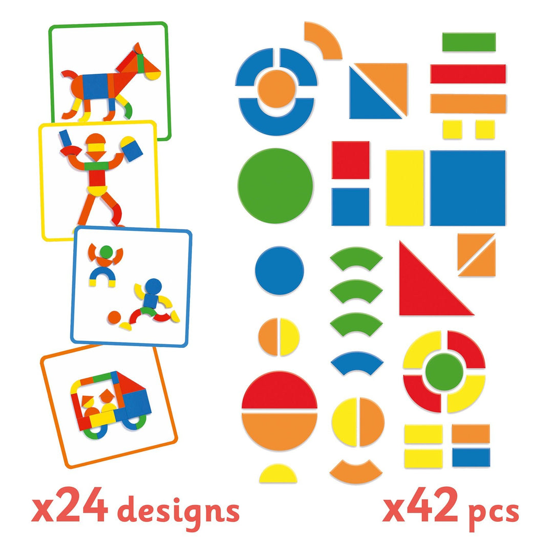 Djeco | Magnetisch Mozaïek Spel | Magnetic Geoform | 4+ - Kleine Eland