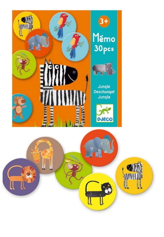 Djeco | Memo | Jungle | 30 stuks | 3+ - Kleine Eland